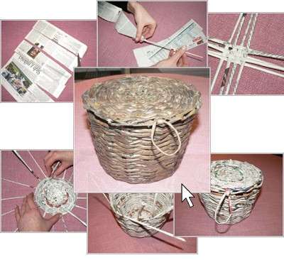 Изучаем плетение корзин из бумаги для начинающих: делаем трубочки